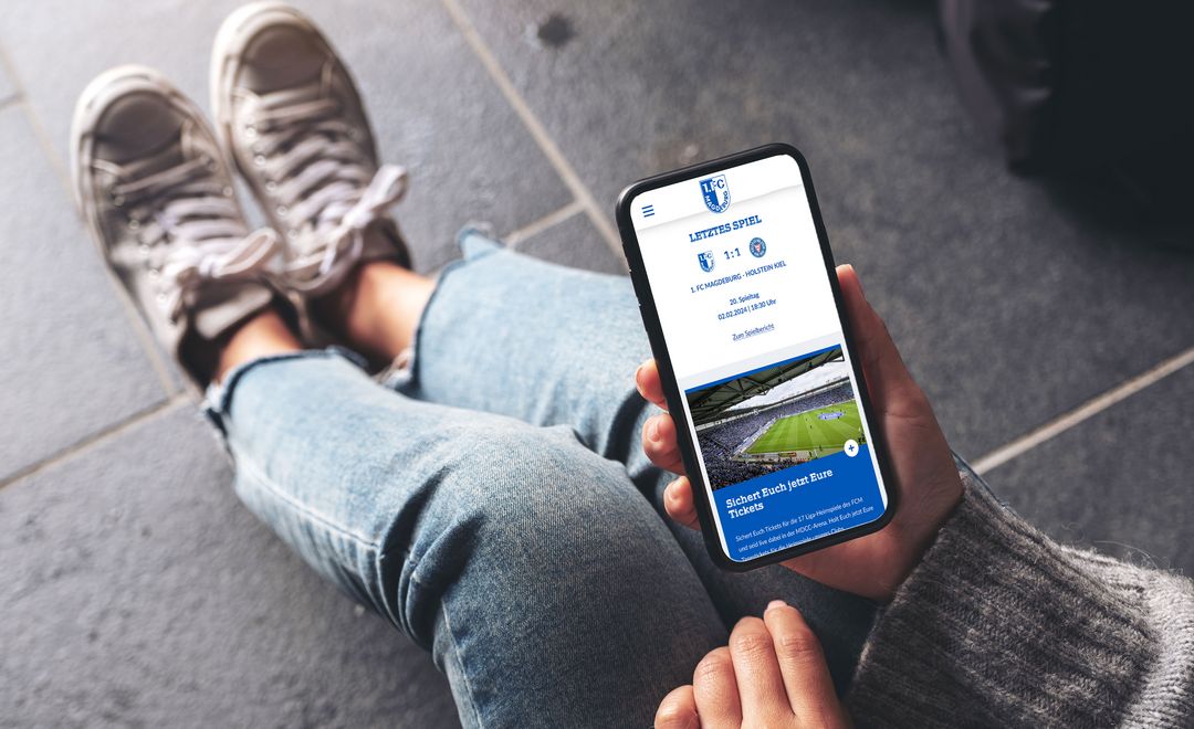 Ansicht der Website am Smartphone