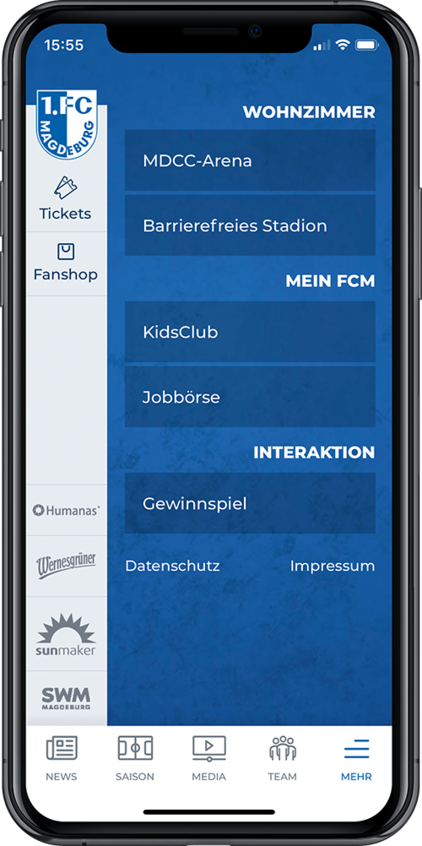 Mehr-Vorschau FCM-App