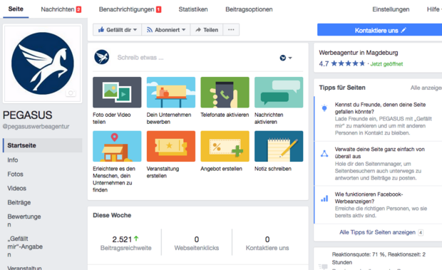 Social Media Profil erstellen und Inhalte pflegen