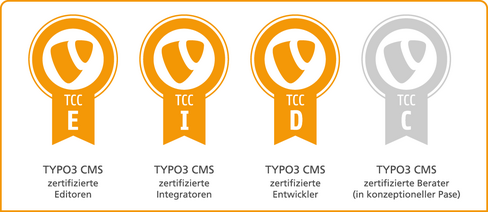 Grafik TYPO3 Zertifizierungen