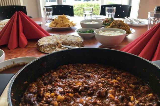 Internationales Essen bei Pegasus