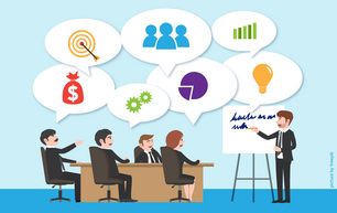 Illustration zum Thema Brainstorming