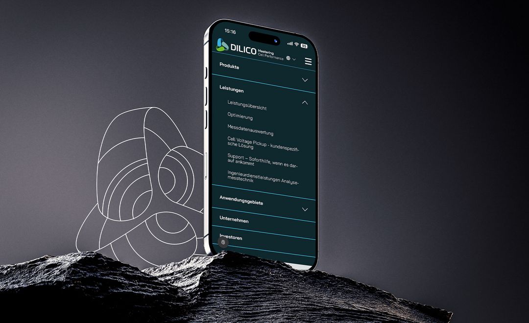 DILICO-Webseiten-Navigation auf dem Smartphone