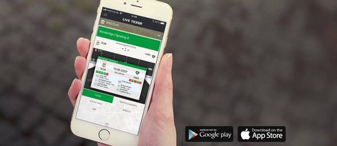 Smartphone mit SC Magdeburg App