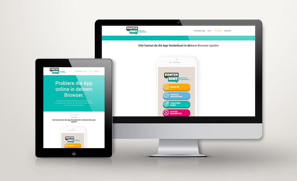 Konterbunt-Webseite Tablet- und Desktop-Version